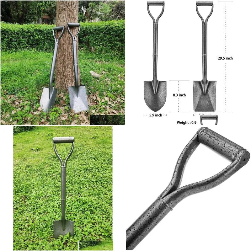 Spade & Shovel All Metal Shovels For Digging Heavy Duty With D-Handle And Hardened-Steel Drop Delivery Home Garden Tools Otngf