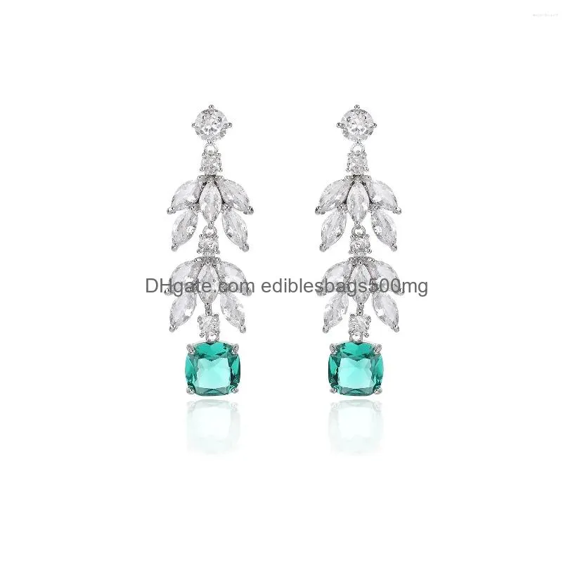 Dangle Chandelier Earrings Cubic Zircon For Wedding Womens Earring Girl Gatherings Jewelry Accessories Ce11851 Drop Delivery Dh51J