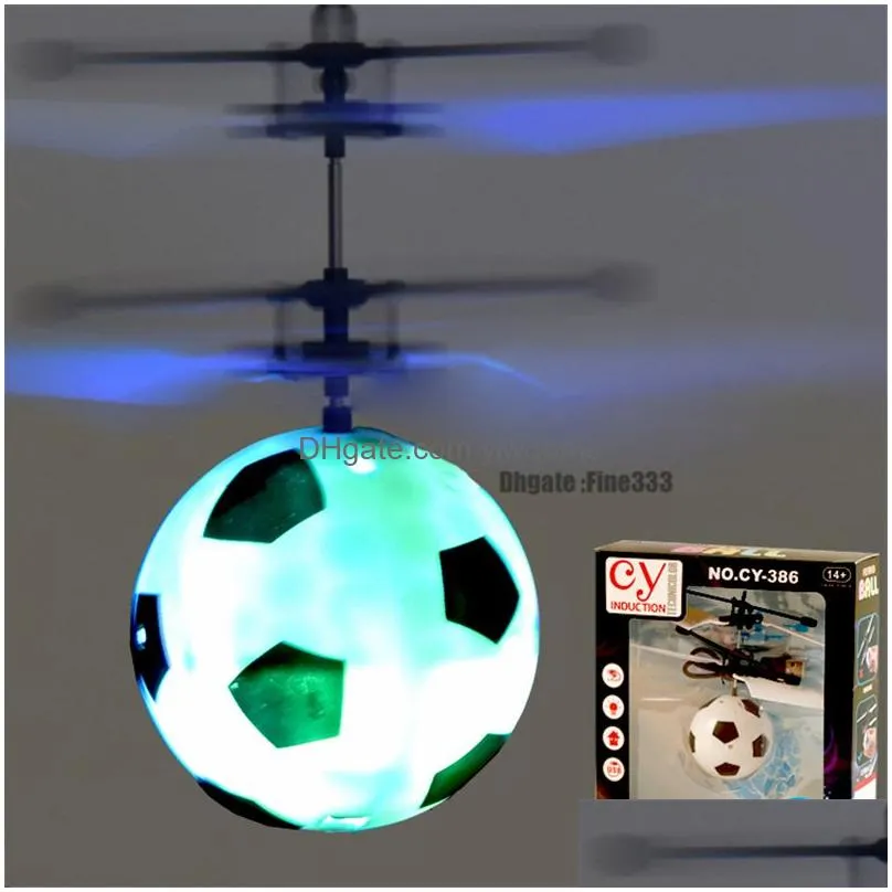 Led Flying Toys Ball Luminous Kid Flight Balls Electronic Infrared Induction Aircraft Remote Control Magic Sensing Helicopter Drop Del Dhw2S