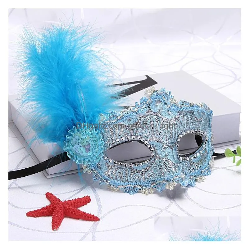 Other Festive Party Supplies Ball Top Hat Plus Side Feather Mask Little Princess Beauty Drop Delivery Home Garden Dhzht