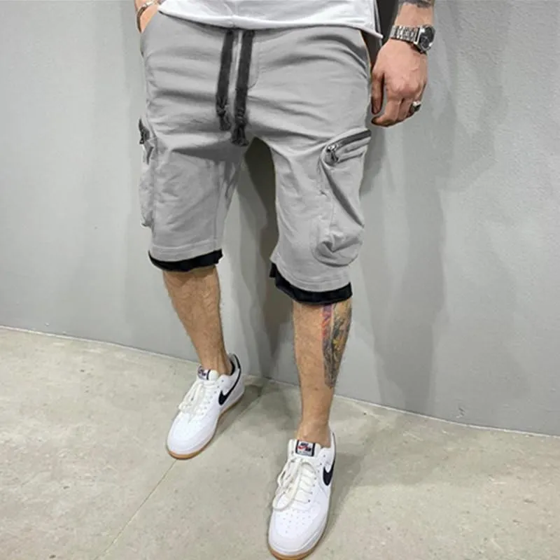 Summer Shorts Men`s Jogging short pants Casual Fitness Streetwear Man Multi-pocket Sport Casual Hip Cargo Shorts