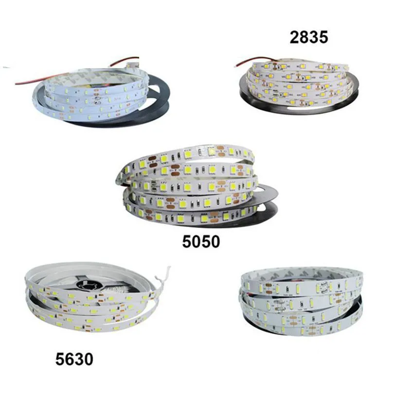 led strip light dc12v 5m 300 leds smd3528 5050 5630 diodetape single colors high quality ribbon flexible home decoation lights