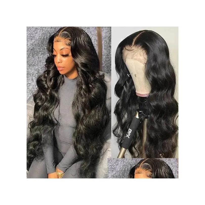 show 12 36 inch Long HD Transparent Lace Front Wigs Human Hair Wigs 13x4 13x6 5x5 4x4 Natural Color Yaki Straight Curly Water Loose Deep Body Headband Wig Bangs