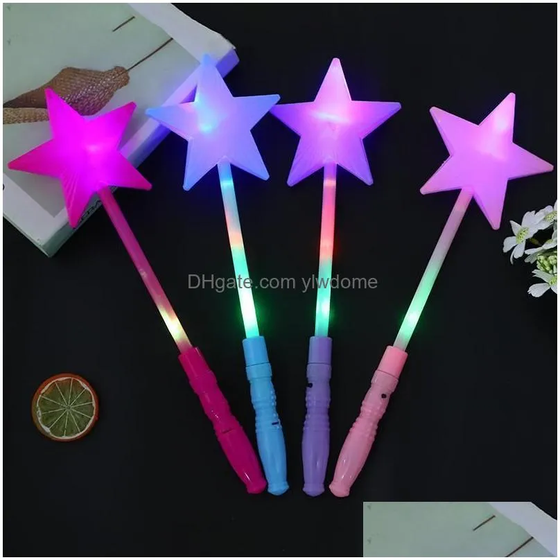 Led Light Sticks Flashing Up Glowing Rose Star Heart Magic Wands Party Night Activities Concert Carnivals Props Birthday Drop Delivery Dh059