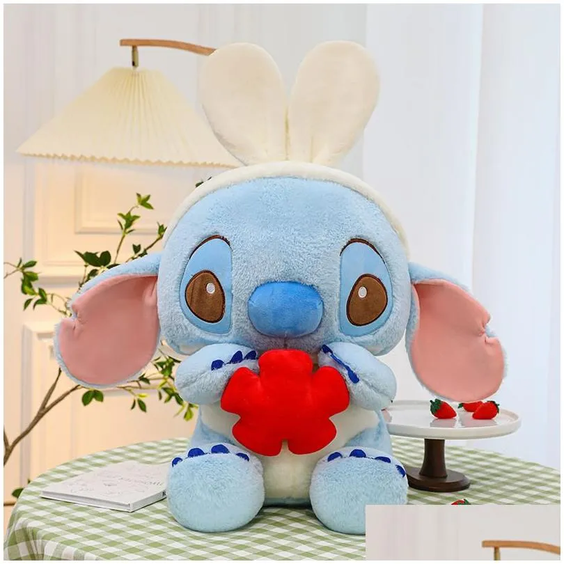 Stuffed & Plush Animals Wholesale Cartoon 40Cm P Toy Starry Baby Stitch Doll Hine Couple Pillow Car Mounted Accessories Creative Toys Otu7A