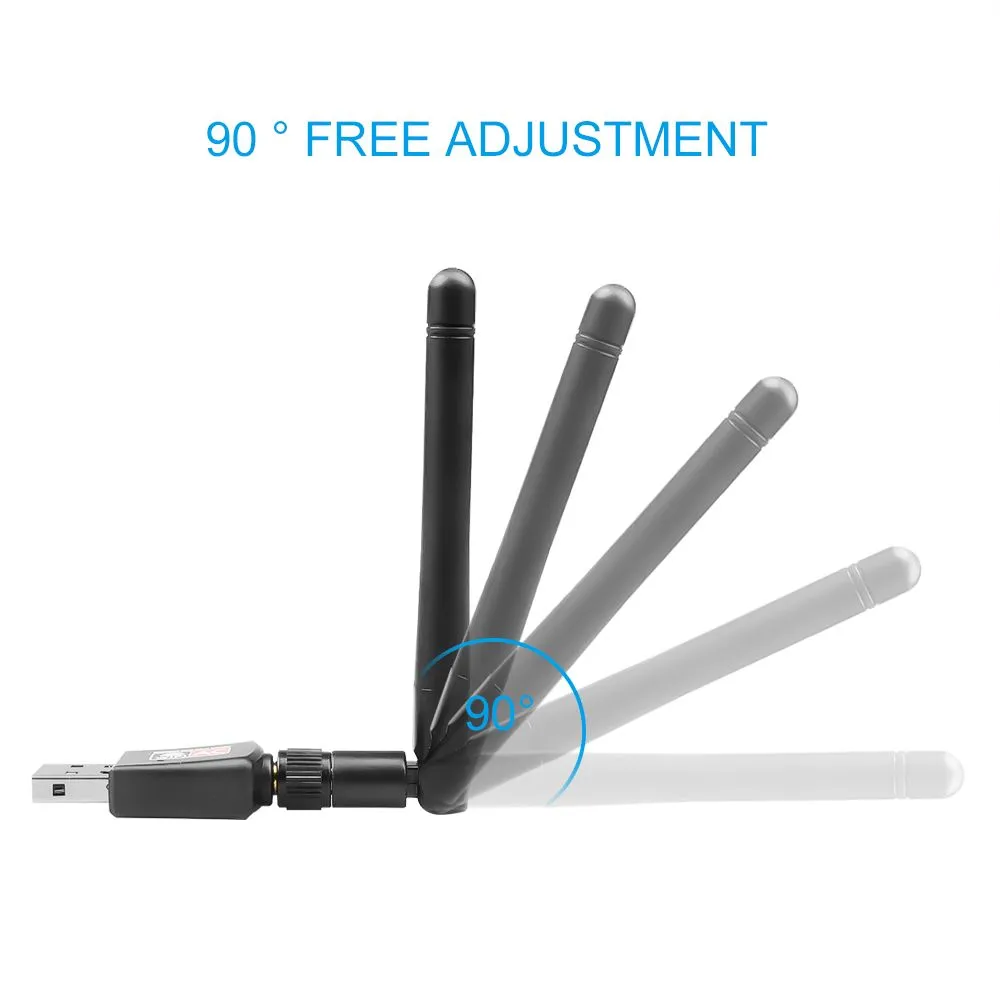 600mbps usb wifi adapter dual band 2.4ghz 5ghz wifi with antenna pc mini computer network card ethernet pc wifi receiver