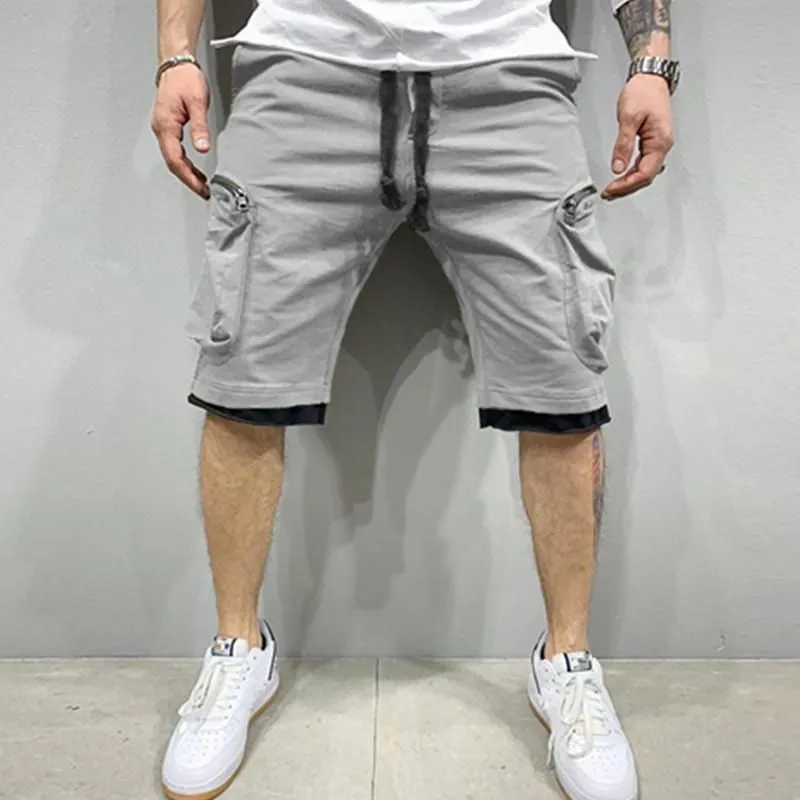 Summer Shorts Men`s Jogging short pants Casual Fitness Streetwear Man Multi-pocket Sport Casual Hip Cargo Shorts