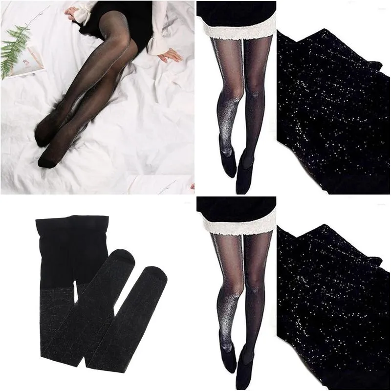 Women Socks 1 Pcs Sexy Charming Shiny Pantyhose Glitter Stockings Womens Glossy Thin Tights Summer Autumn Females