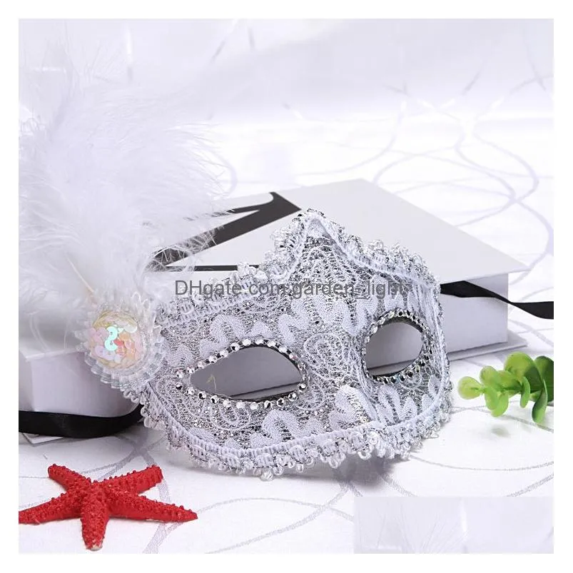 Other Festive Party Supplies Ball Top Hat Plus Side Feather Mask Little Princess Beauty Drop Delivery Home Garden Dhzht