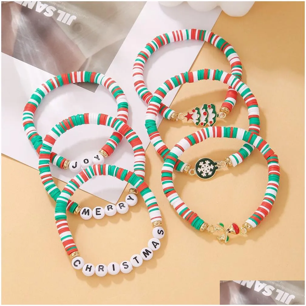 heishi clay bead bracelet set women colorful stackable vinyl disc polymer beaded stretch bracelets preppy bohemian summer beach charm jewelry for christmas