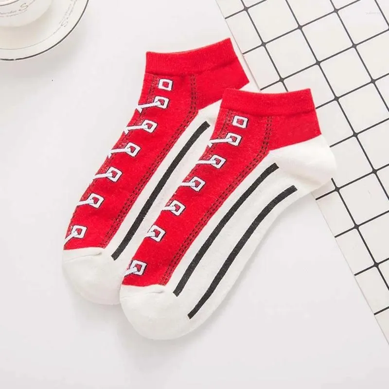 Men`s Socks Cute Funny Shallow Comfortable Shoes Pattern Casual Women Hosiery Boat Low-top Short