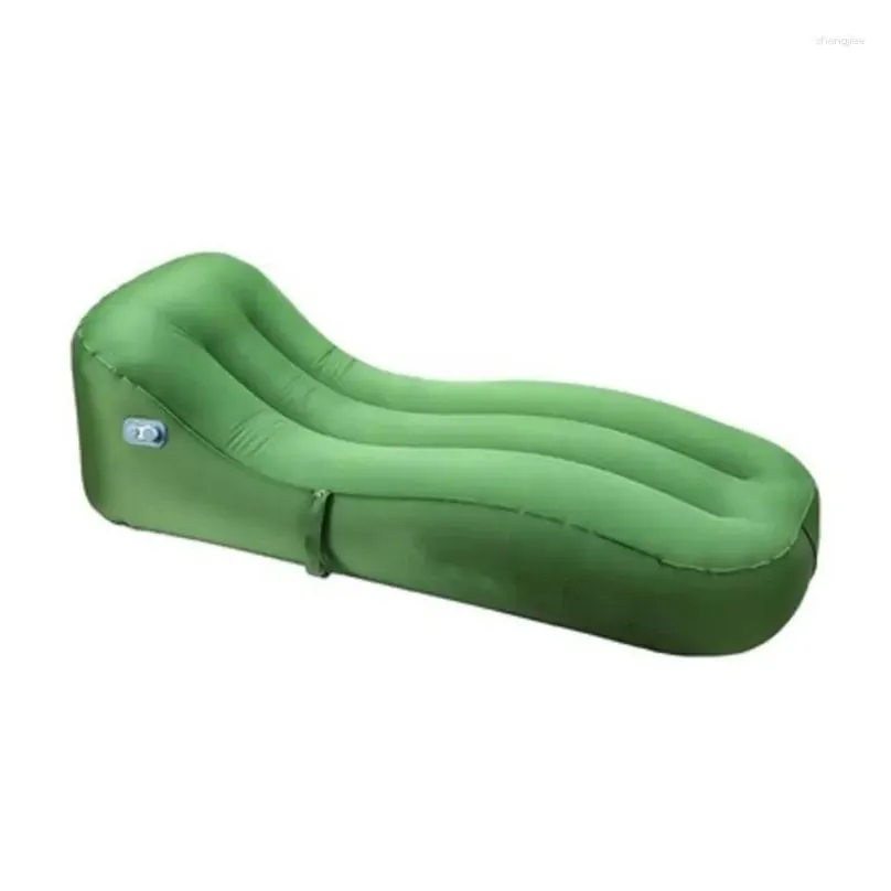 Camp Furniture Vautomatic Inflatable Reclining Chair Air Sofa Bed Lounger Waterproof Travel Cushion Camping Portable Outdoor Bean Bag