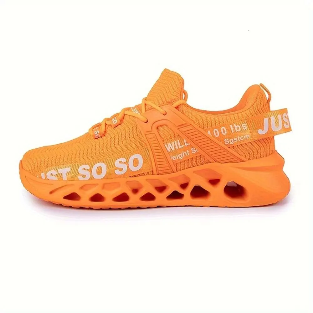 New Unisex Trendy Woven Knit Breathable Blade Type Sneakers, Comfy Non Slip Lace Up Soft Sole Shoes for Men`s & Women`s Outdoor Activities