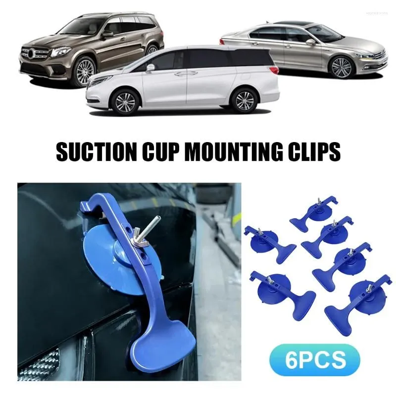 Car Wash Solutions 6Pcs Suction Cup Clamp Set Adjustable Window Cups For Convertible Glass Windshield Repair Fix Leaks In