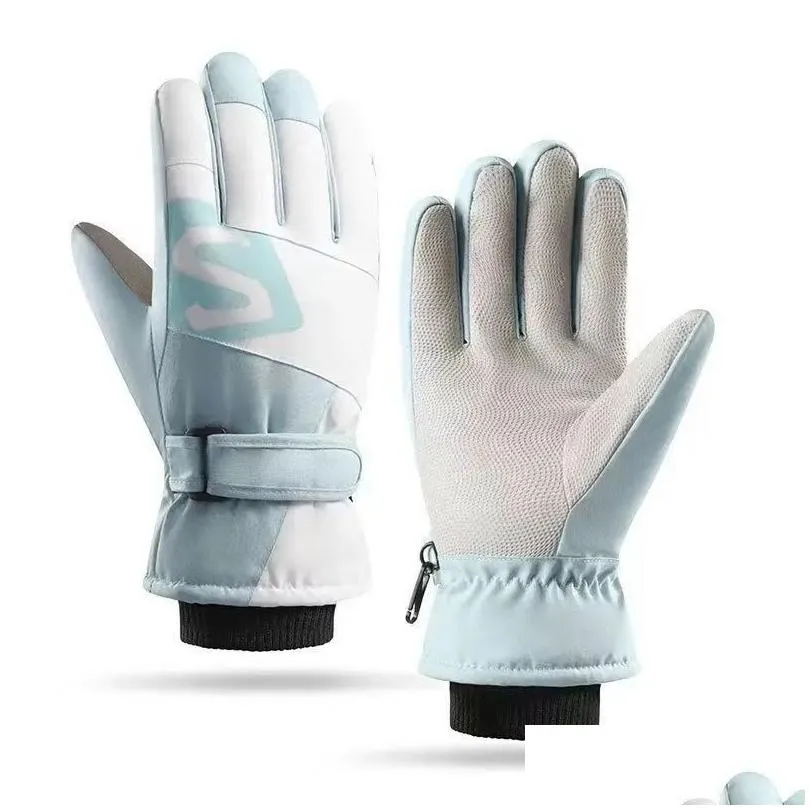 Gloves Winter Men And Women`s Warm, Waterproof, And Windproof Gloves, Suitable For Snowmobile, Motorcycle, Fishing, And Skiing Sports