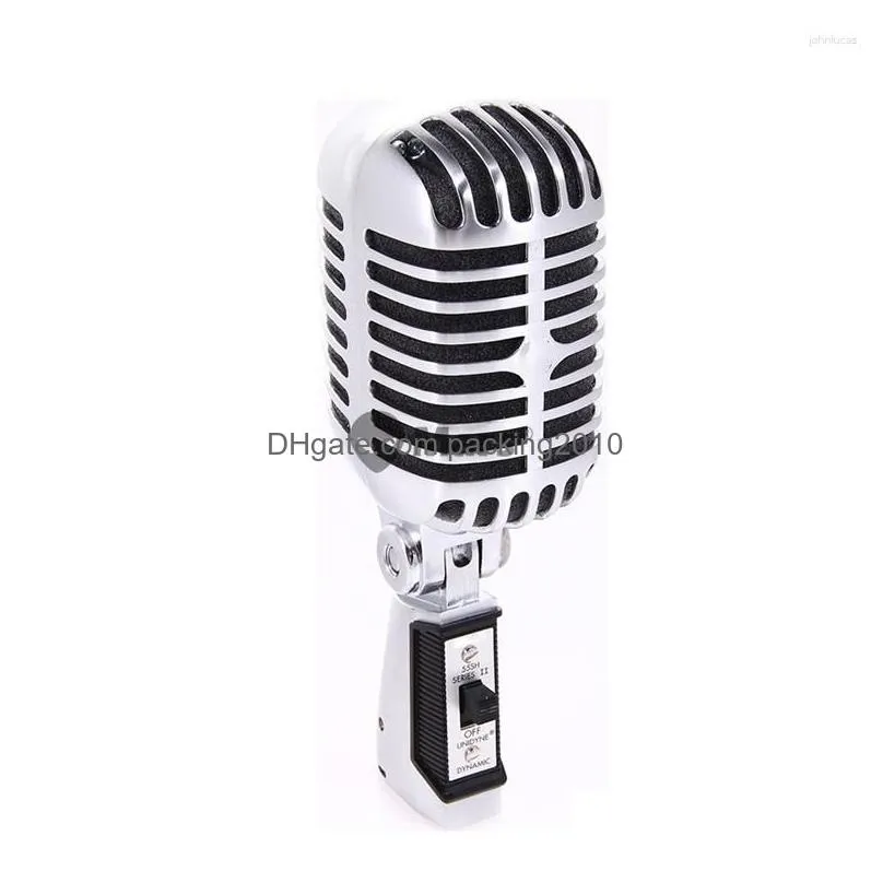 Microphones 55Sh Series Ii Metal Vintage Microphone Simation Classic Dynamic Vocal Mic Wired Recording For Karaoke Drop Delivery Dhiga