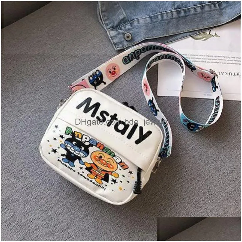 wholesale cute printed small bag 2023 cartoon fashion korean edition student fashion wide shoulder strap one shoulder crossbody