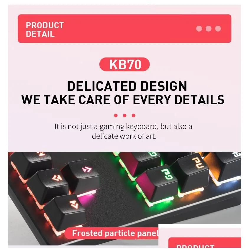 keyboards k7 punk mechanical keyboard usb wired green axis 87 key colorf light game office computer keyboard59166229139770 drop delive