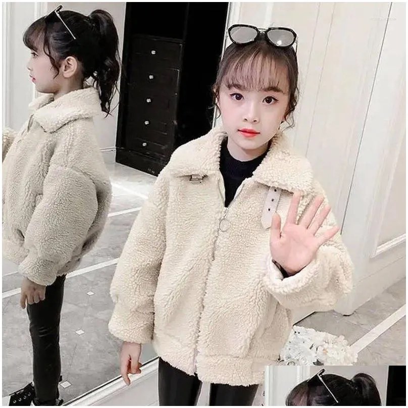 Jackets Girls Baby`s Kids Coat Jacket Outwear 2024 Jean Velvet Thicken Winter Autumn Overcoat Top Outdoor Teenagers Children`s