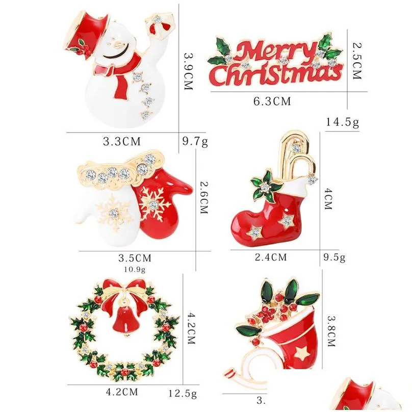 Christmas Decorations Fashion Brooch As Gift Snowman Boots Jingling Bell Santa Claus Brooches Pins Xmas Drop Delivery Home Garden Fest Dh3Hd