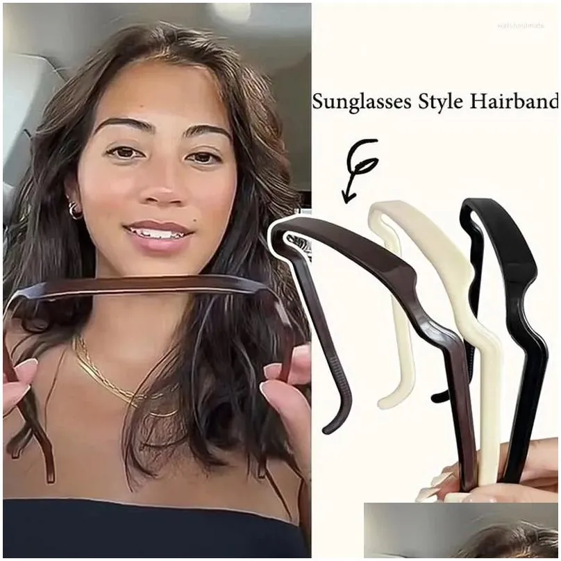 Hair Clips KADRUFI 2023 Trendy Sunglasses Style Hairband For Women Fashion Fits Like Girls Headband Jewelry Accessories LL