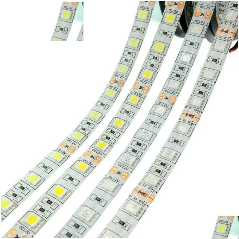 dc 12v 5m 300led ip65 ip20 not waterproof 5050 smd rgb led strip light 3 line in 1 high quality lamp tape for home lighting