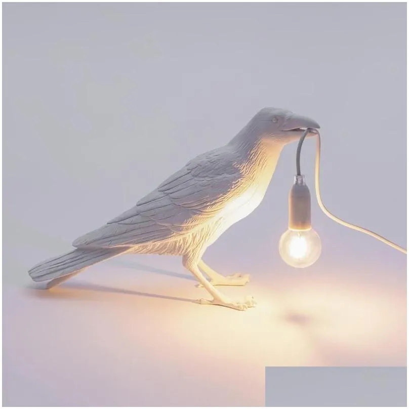 Wall Lamps Italian Bird Lamp Led Animal Raven Furniture Light Sconce Living Room Bedroom Bedside Home Decorwall Drop Delivery Dhqhi