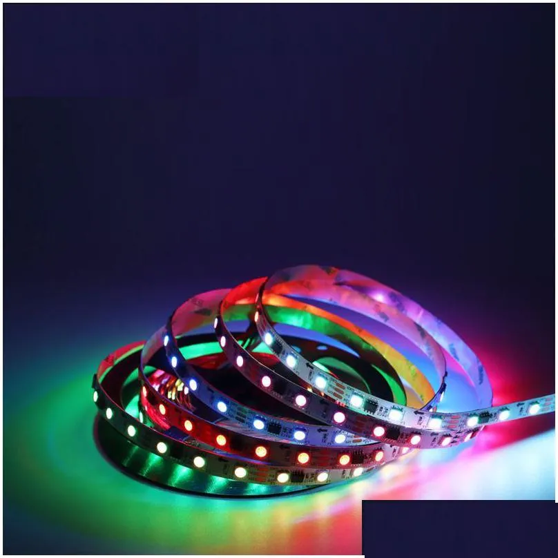 ws2811 led pixels strip lights dc12v smd5050 rgb 30/60leds/m pixel 2811 tape external ic 1 ic control 3 leds