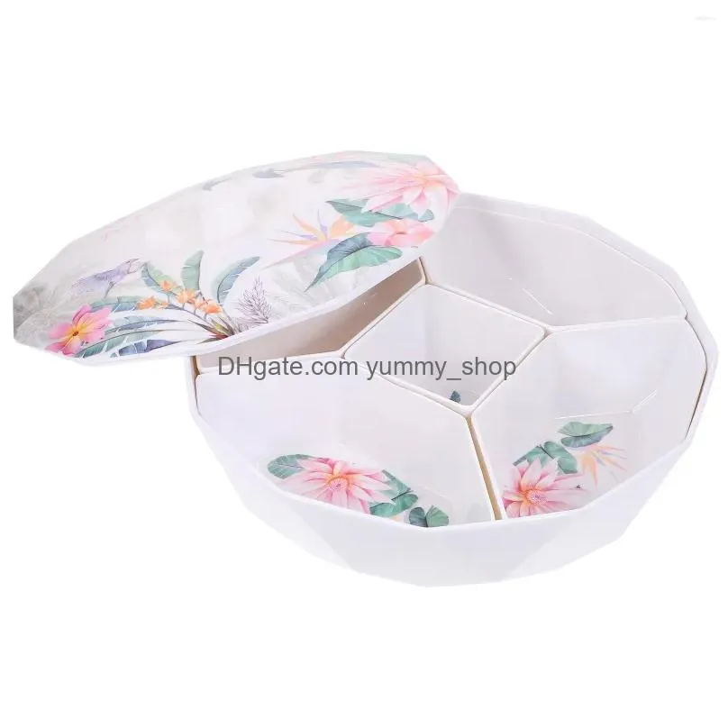 dinnerware sets 1 set of multi-functional compartment tray party chips nut storage dividing snack serving plate