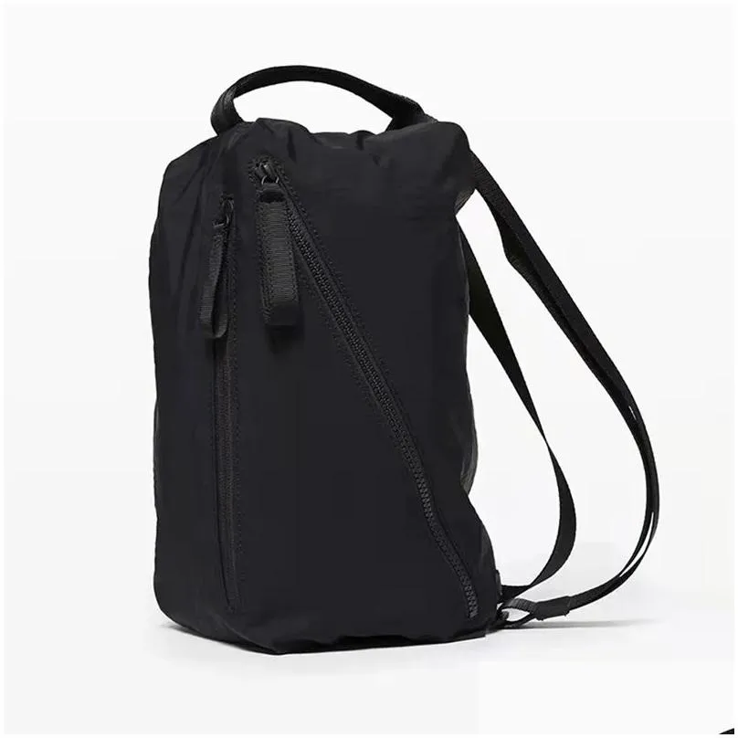 Bags Lu Messenger Bag Handbag Shoulder Bag Small and Light Yoga Bag Sports Fiess Bag Outdoor Hiking Cycling Bag Black Purple Gray