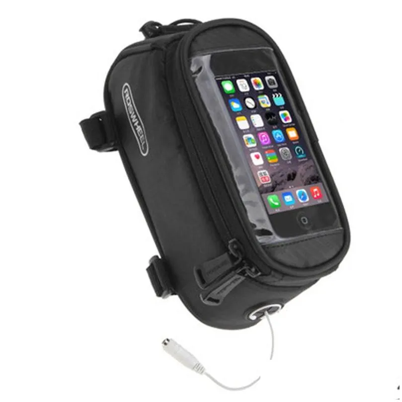 Roswheel 42quot 48quot 55quot Inch Waterproof Black Cycling Bike Bicycle Front Phone Bag Case Holder Zip Pouch for iPhone4376386