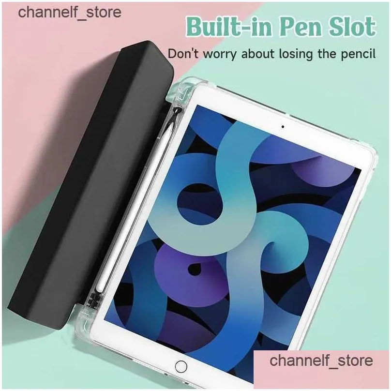 Tablet PC Cases Bags Butterfly Case For iPad 9th/ 8th/ 7th Generation 10.2 inch CaseFor MiNi 4/5/6 Coverwith Pencil HolderAuto Wake/Sleep