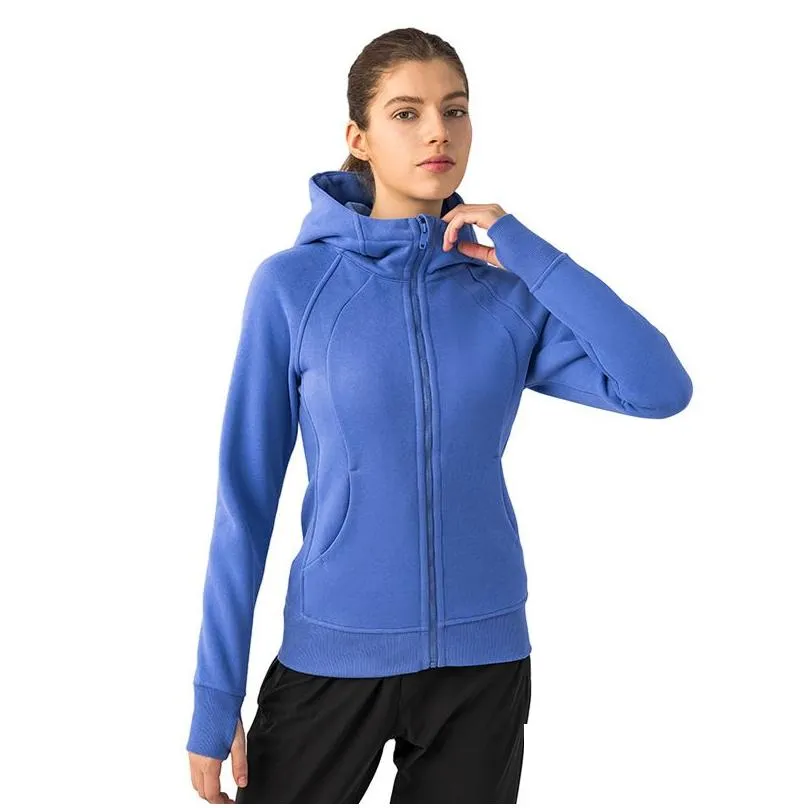 LL-DJ028 Brand Womens Exercise Fitness Wear Yoga Outfit Hoodies Sportswear Outer Jackets Outdoor Apparel Casual Adult Running Long Sleeve