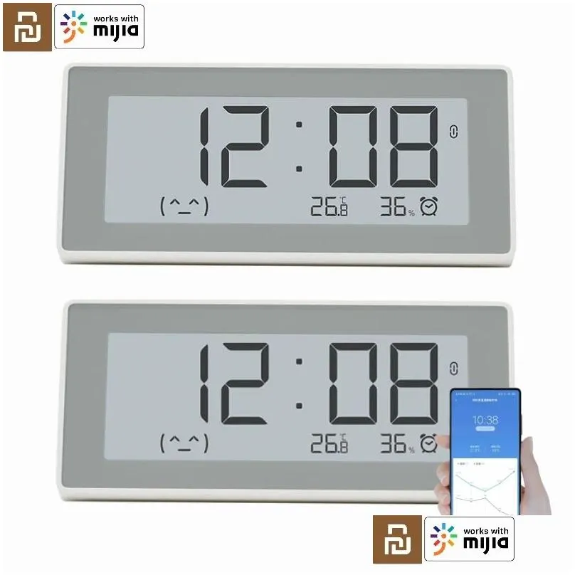 Smart Remote Control Youpin Mmc Clock Temperature Humidity Meter High Precision Sensor Magnetic Eink Sn Timer Linkage Work For Mihome Dhs2Q