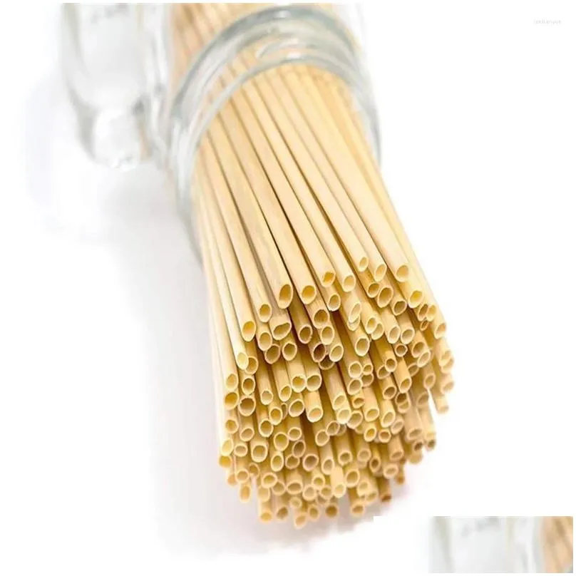 Drinking Straws 100PCS 20CM Natural Wheat Straw Biodegradable Environmentally Friendly Bar Kitchen Accessories