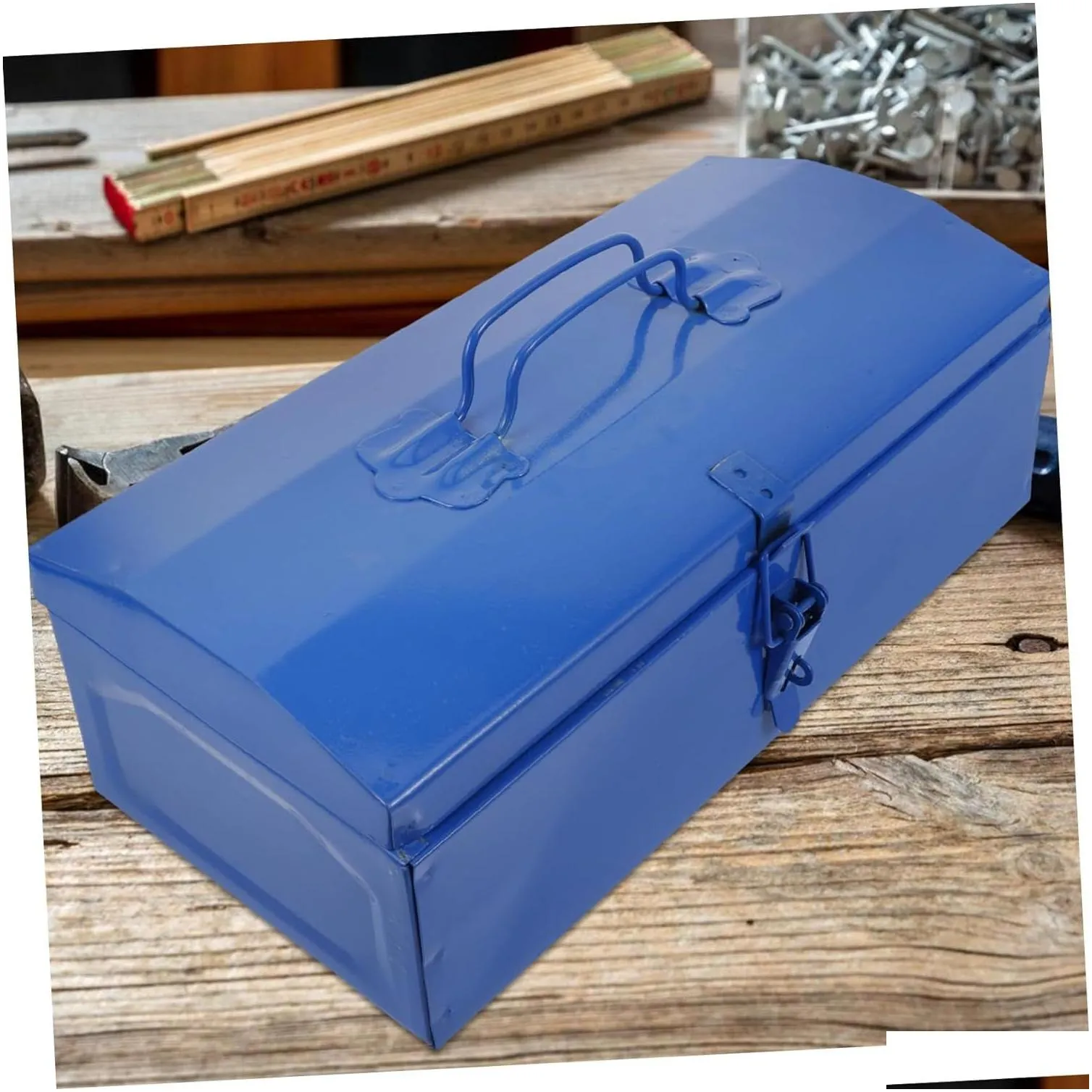 Tool Box Mechanical Case Iron Container Mtifunction Heavy Single Layer Tools Household Toolbox Car Organizer Thicken Storage Drop Deli Otxbx