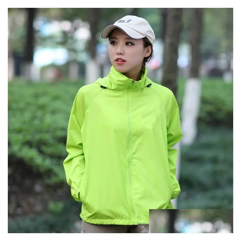 Womens Jackets Fashion Quick Dry Skin Waterproof Windbreaker Sun Protection Anti-Uv Coats Outdoor Sports Clothing Cam Jacket 10Pcs P