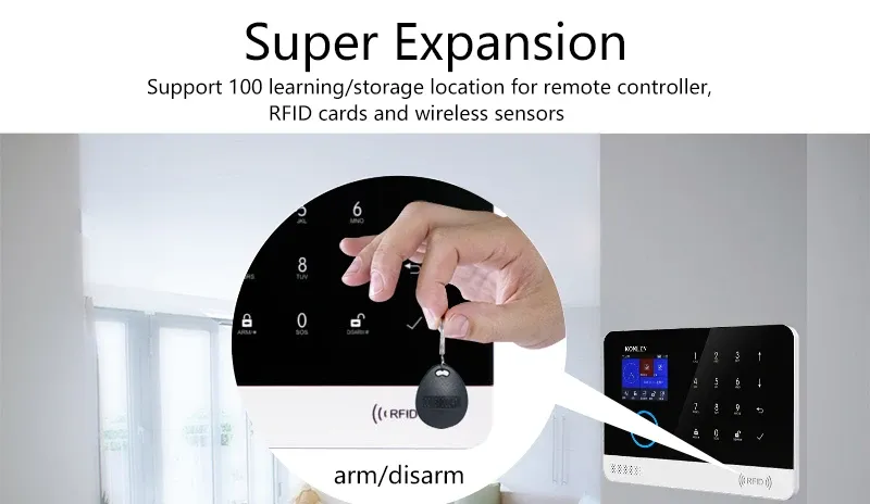 RFID WIFI GSM Home Alarm System 06