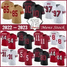 Jersey ``49ers``85 George Kittle 97 Nick Bosa Football Trey Lance Warner Deebo Samuel Jimmy Garoppolo Brandon 23 Christian McCAFFREY