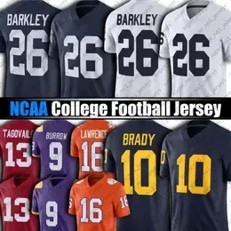 Ncaa 26 Saquon Barkley 10 Tom Brady Jersey 97 Nick Bosa Trevor Lawrence Joe Burrow Tua Tagovailo College Football````Jerseys