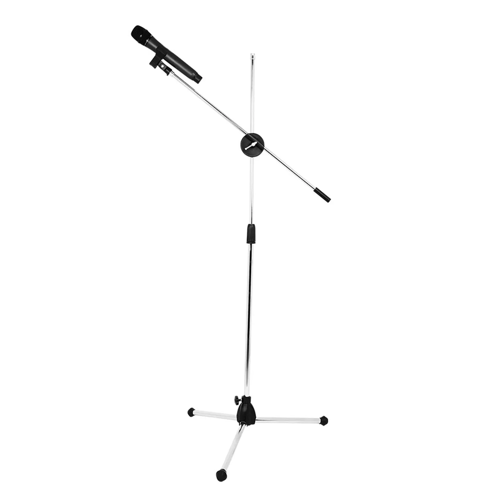 Professional Swing Boom Floor Stand Microphone Holder Ajustable Collapsible Mic Stand Stage Tripod Base With 2 Mic Clips