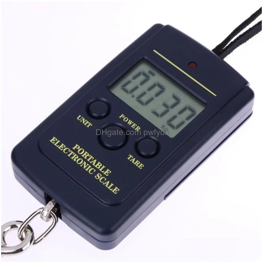 10g 40kg digital scales home lcd display hanging hook luggage fishing weight scale fashion portable mini electronic scales ooa10006