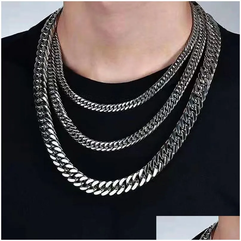 Chokers Luxury Designer Hip Hop Necklace Jewelry Heart Womens Mens Necklaces Sier Gold Cuban Link Chain Women Titanium Stainless Steel Otgjd