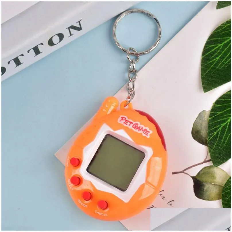 Party Favor Electronic Pet Toys Game Key Chain Pendant Mini Cute Cartoon Hine Keychains Kids Christmas Birthday Drop Delivery Home Gar Dh3Bn