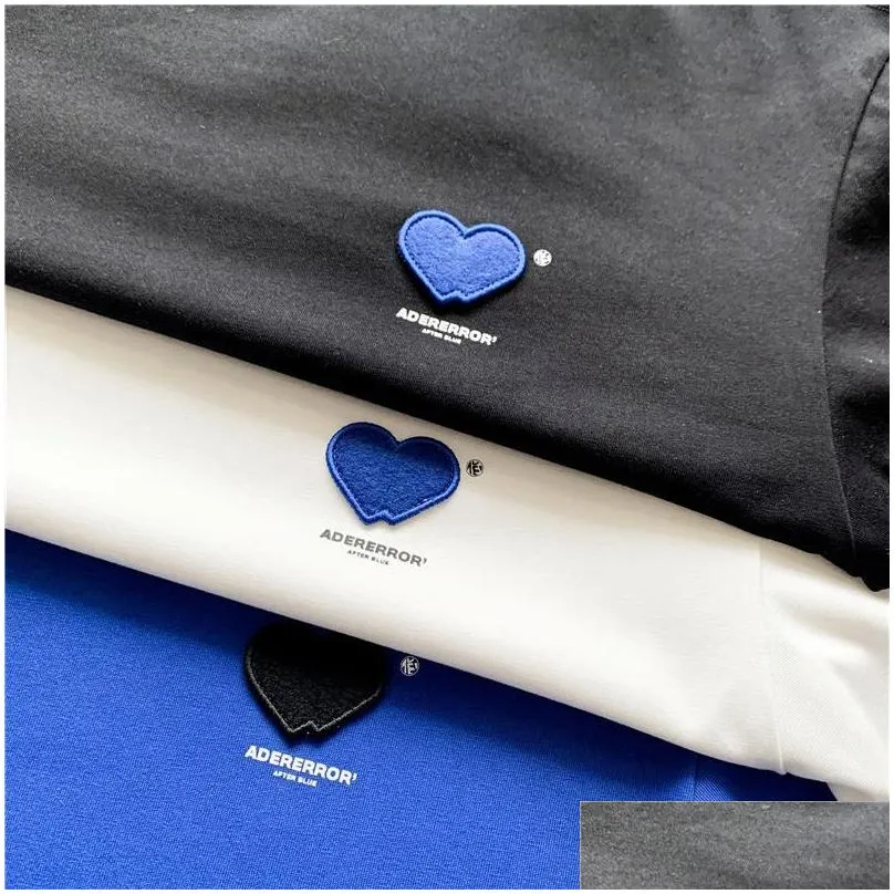Men`S T-Shirts Mens Summer Heart-Shaped Embroidery Tees Men Women T-Shirt Drop Delivery Apparel Clothing Polos Dh4Q5