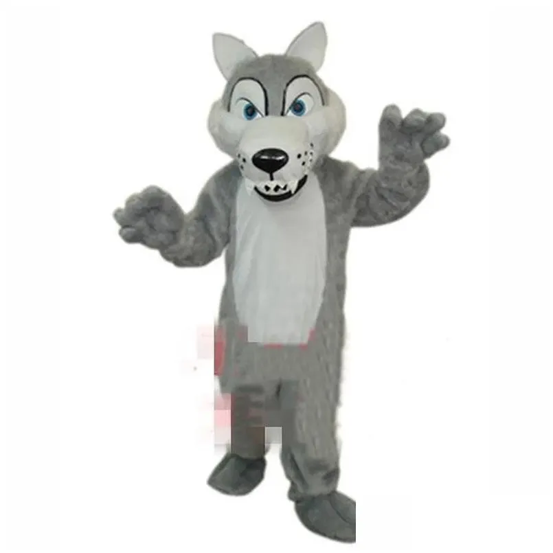 Super Cute halloween Wolf Mascot Costume Fancy dress carnival Cartoon theme fancy dress For Men Women Festival Dress