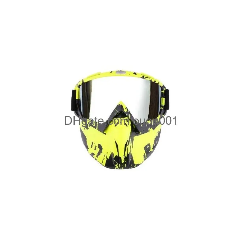 Ski Goggles Snowboard Glasses Face Mask Snow Snowmobile Skiing Windproof Motocross Sunglasses Outdoor Eye Drop Delivery Sports Outdoor Dhlj8