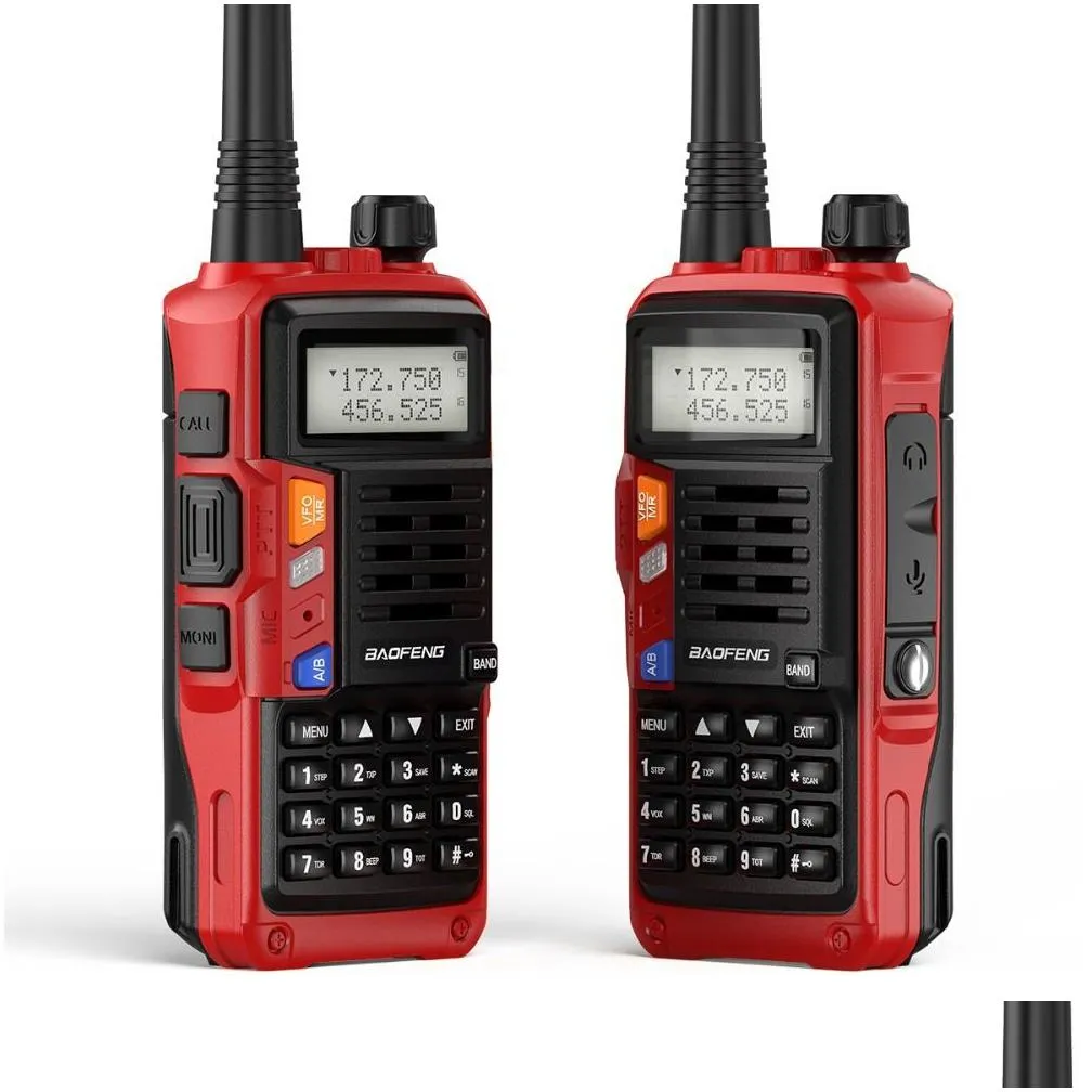 Walkie Talkie Baofeng Bf Uvs9 Plus 10W Vhfuhf Triband Two Way Radio Fm Ham Long Range Red7114611 Drop Delivery Electronics Telecommun Dhih5