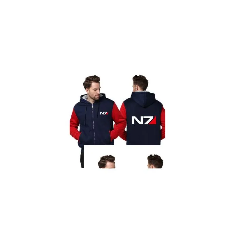 Men`S Jackets Winter Coats Men Warm Thick Fleece N7 Hooded New Fashion Casual Outerwear Clothing Jacket Drop Delivery Apparel Dhzl9