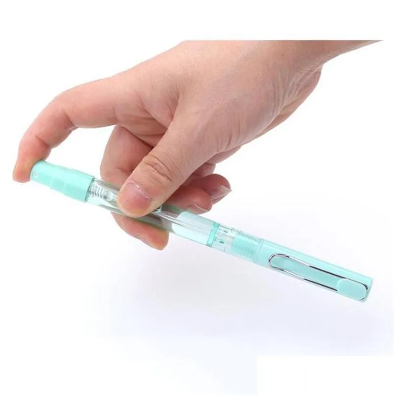 wholesale multi function spray pens portable sprayer pen metal clip empty tube refillable perfume alcohol hand sanitizer spray gel pen for